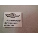 Deutsches Luftwaffen-Schirmmützenabzeichen für Offiziere 1/6