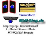 Kragenspiegel Generalleutnant Artillerie / Sturmartillerie Maßstab 1/6