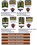 Einheits-Kragenspiegel der Wehrmacht - Feldgendarm Mot./ Generalleutnant-Generalfeldmarschall in 1/6
