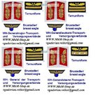 Unit insignia of Germany - supply and transport troop / Generalmajor-Generaloberst in scale 1/6