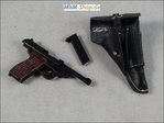 DiD 12th SS Panzer Division HJ Rainer / German pistol P38 with holster in scale 1: 6