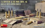 MiniArt / 7.5 cm Pzgr. & Gr. Father Kw.K. 40 Shells with Ammo Boxes in 1:35 scale