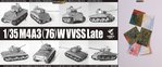 ASUKA MODEL / M4A3(76)W VVSS Late + 6 battle maps in 1:35 scale